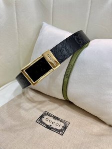 古驰进口原单头层牛皮 搭配精品扣,原产皮料定制，专柜宽度3.5Cmp200
