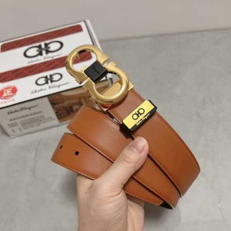 品名：菲拉格幕 原单皮带 材质：原单牛皮腰带 百分百头层牛皮腰带保证真皮，24K纯钢扣，专柜原单品质、做工精细，时尚大牌，送人自用首选 包装： 请认准如图专柜包 - 点击图像关闭