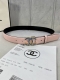 特 宽度3.0Cm Chanel 香奈儿 女士腰带皮带新款柔软的进口小牛皮金 银色方钻金属钢扣。
