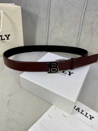 Bally 巴利 荔枝纹双面头层牛皮皮带，配有金 银 B 字母扣头该皮带可调节，且能根据需要剪裁质量保证达到修身效果 - 点击图像关闭