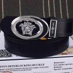 品名：范思哲.Ver Sace双面用 型号：认准如图专柜包装，赠送打孔器 材料：百分百头层牛皮，保证真皮。美人头钢扣，镶钻工艺专柜同等质量， 送人自用首选 包装