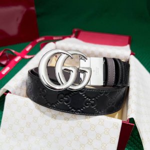 特 Gucci 3.7Mm 男款 专柜旋转扣头 双面原厂原单皮料 双面使用 专柜同款 高端顶级品质