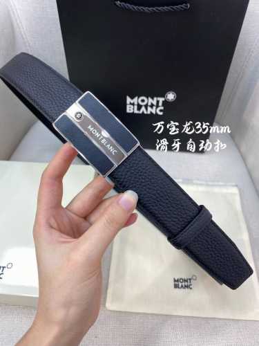 万宝龙男士自动腰带- 宽度34Mm 316精品钢扣 精工打造 手感柔软 可以裁剪