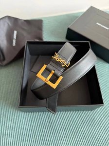 特 P150 Ysl圣罗兰 法国原厂皮料.黑色全皮.尺寸3.0厘米 渡金.尺寸：70.75.80.85.90.95.100.105.110欧码