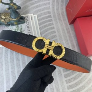 菲拉格慕 特种皮腰带系列 ，原厂五金精品不锈钢扣，手感柔软舒适 宽3.8Cm。