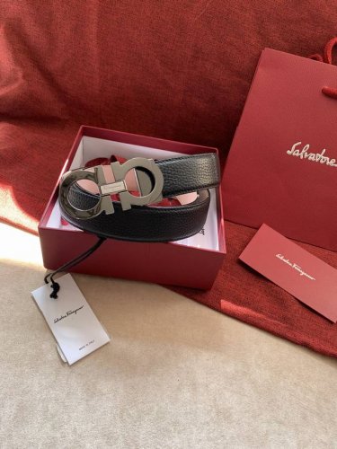 Salvatore、 Ferragamo 基础经典男款3.5Cm 官网有售 专柜同步最新原版定制扣头 两面头层牛皮 顶级 原单扣150