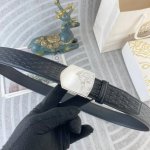 范思哲 特种皮腰带自动带系列 ，原厂五金精品不锈钢扣，手感柔软舒适 宽3.5Cm。