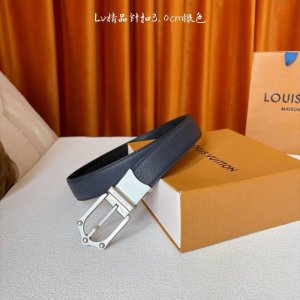 Louis Vuitton Frog腰带系列 双面可用 原厂五金 精致手工绘边 柔软舒适 宽3.0Cm