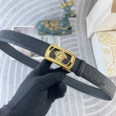 范思哲 特种皮腰带自动带系列 ，原厂五金精品不锈钢扣，手感柔软舒适 宽3.5Cm。