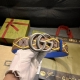 古奇 ，宽4.0Cm，新款 这条腰带上的图案让人想起了西洋双陆棋的棋盘，引人注目的菱形图案出现在充满活力的新迭代中，与各种材料相结合。其结果是一个折衷的拼凑设计
