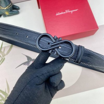 菲拉格慕 特种皮腰带系列 ，原厂五金精品不锈钢扣，手感柔软舒适 宽3.5Cm。 DDD