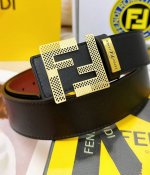 皮带：Fendi.芬迪.顶级原单复刻. 腰带：百分百进口头层牛皮，保证真皮。双层Ff镂空雕花工艺24K纯钢扣，永不掉色小牛皮纹路正反双面使用商场专柜同等质量，