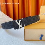 特 Louis Vuitton：经典原单品质，面经典压花配黑色平纹底，搭配原单精品扣，精工制作，细节看图，实物拍摄，高端奢华，宽度4.0Cm