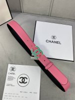 宽度3.0Cm Chanel 香奈儿 进口柔软小牛皮搭配金 银色金属磨胶钢扣。
