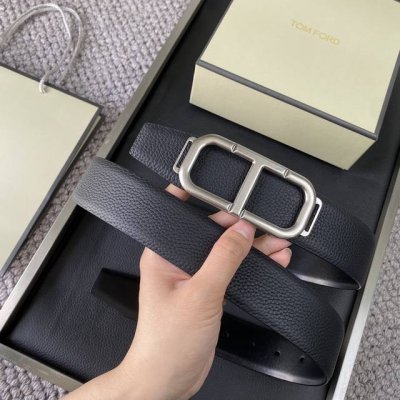 Tom Ford 汤姆福特。新品高端双面小牛皮，简约商务男士腰带，4.0Cm宽，双面使用，配原版包装