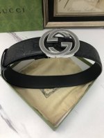 特 Gucci.古驰 全套包装 3.8Cm进口小牛皮压花, 专柜正品1:1完美复刻. 原版底皮, 采用热压印技术的gucci Signature皮革精制而成，触