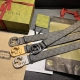 特 古奇 新款 Gg Marmont系列每一季都会推陈出新，为灵感源于70年代的标志性gg配件注入现代精髓。这款灰色和黑色gg Supreme帆布腰带反面采用灰