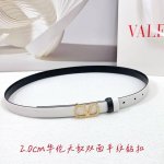 2.0Cm 华伦天奴双面平纹腰带，双面头层牛皮皮料，长度：.75.80.85.90.95.100欧，铜五金钻扣原版开模定制庆祝]