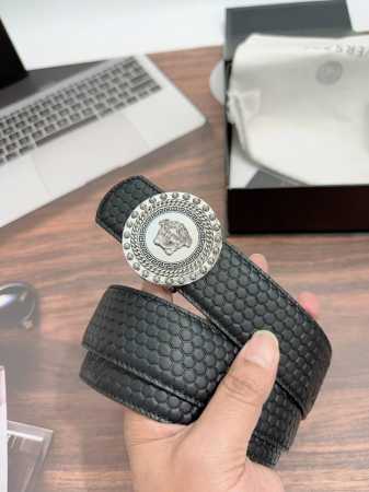 特 范思哲原单，宽度了3.8Cm,原版皮商务休闲两用，911591 - 点击图像关闭