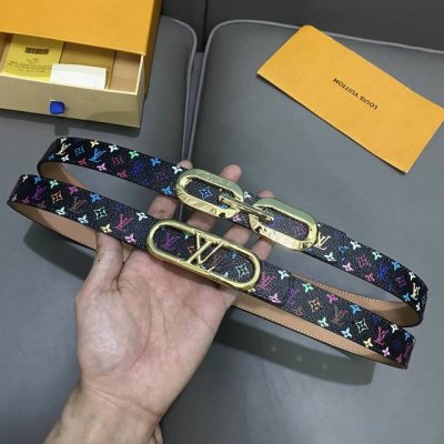 L0Uis Vuitt0N 今季新品 驢家女士原單腰帶 寬度25毫米 定制帆布面搭配白色小牛皮底 全新精鋼五金搭扣 雙面用 百搭款