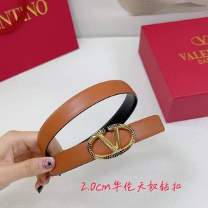 2.0Cm华伦天奴平纹腰带，双面头层牛皮，长度：.75.80.85.90.95.100.欧，钻五金扣原版开模定制庆祝]