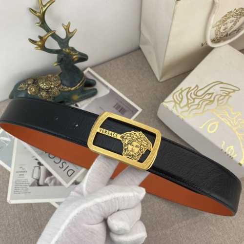 范思哲 特种皮腰带系列 ，原厂五金精品不锈钢扣，手感柔软舒适 宽3.8Cm。