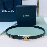 特P200 Chanel 23C 进口胎牛皮 软硬适中的小牛皮 cc Logo黄铜搭扣 一年四季最不可缺少的搭配神器 穿裙子西装搭它简直不要太高级 2.0Cm精