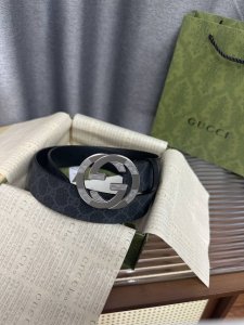 特 Gucci皮带 4.0印花进口防水面料，内衬原版皮底。配以经典互扣式花纹Gg铜金属扣头，原单品质，专柜同款
