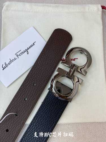 特 Ferragamo.菲拉格慕 全套包装 支持Nfc扫码 宽度3.5Cm 高级定制款男士皮带 双面进口牛皮 可双面使用 自行选择搭配 真材实料 很有质感 时尚