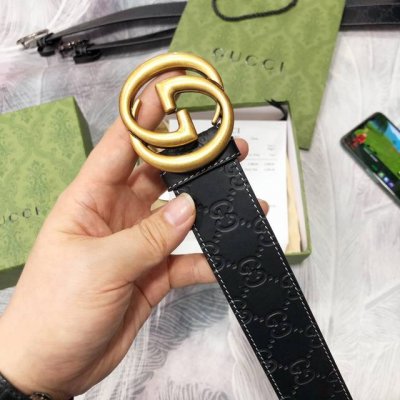 古奇 原单40Mm 带身采用进口面胶，进口硅胶底 原厂定制 新款专用，扣头采用精品纯铜扣，正品开版。专营专柜款！