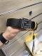 配送专柜包装 打孔针 特批 新款 Fd 宽38Mm 支持Nfc 芯片扫描，标志造型 皮带，原版亚克力彩色方钻扣，进口原版十字纹配小牛皮，高端大气，镀金表面金属制