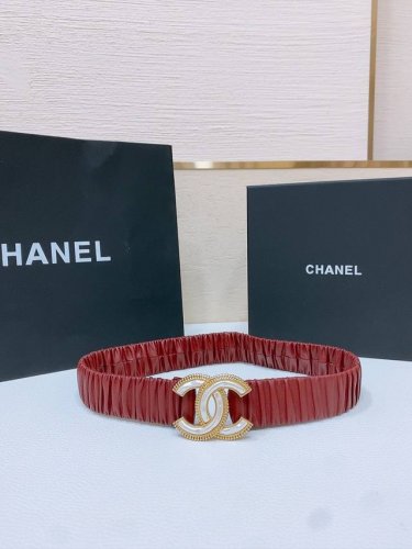 Chanel 24C Cc树脂白 齿链黄铜Logo扣 小牛皮 银色金属 与 金色金属 3.0Cm精品 弹力十足 百搭 优雅 码数含扣S=65Cm总长可用75、8