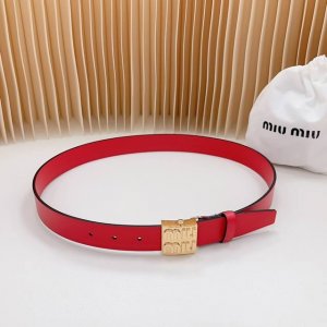 3.0Cm 缪缪官网新款，双面头层牛皮皮料，长度：.75.80.85.90.95.100欧，铜五金扣原版开模定制庆祝]