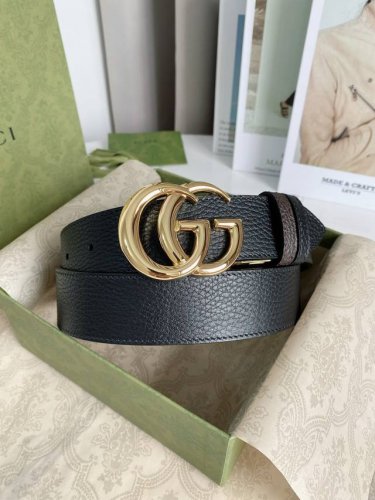 配全套包装礼盒 Gucci 专柜同步双面可用原单腰带，进口原厂头层牛皮，转动扣头五金，宽度3.8Cm