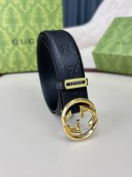高端品质，实物拍摄 批￥ 配全套图中包装 品牌：Gucci 扣头材质：100%双色纯铜扣 带身材质正面：38Mm宽度原版专用印花革料配头层牛皮腰带专柜正品同售，