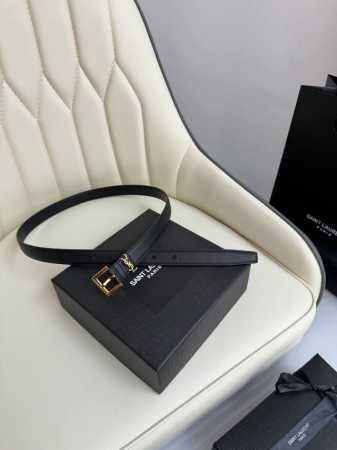特 Saint Laurent 圣罗兰女士腰带皮带 原厂真金电渡扣头，意大利原厂皮，宽2.0Cm，代购级。 - 点击图像关闭