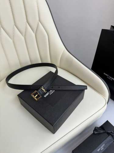 特 Saint Laurent 圣罗兰女士腰带皮带 原厂真金电渡扣头，意大利原厂皮，宽2.0Cm，代购级。