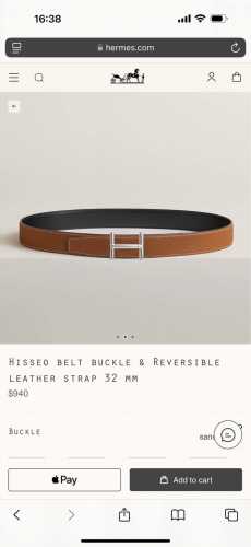 特P190 Hisseo Belt-Togo-32Mm 爱马仕（HermèS）男款腰带以其精湛的工艺、高品质的材料和经典的设计而备受推崇，是男士时尚配饰中的顶级