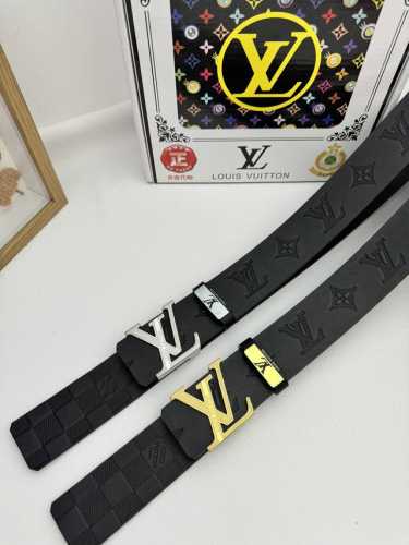 品名：LV..路易..威登原单 材质：原单牛皮腰带 百分百头层牛皮腰带保证真皮，24K纯钢扣，专柜原单品质、做工精细，时尚大牌，送人自用首选 包装： 请认准如图