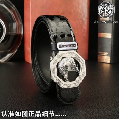 認准細節，實物拍攝 批 配全套包裝 品牌： Stefano Ricci海外原單 扣頭材質：精品實心鑲鑽扣 帶身材質正面：38Mm寬度採用雙面進口原版皮腰帶，真空