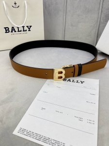 3.5Cm Bally 巴利 平纹 内衬头层小牛皮 ：配有金 银 字母扣头该皮带可调节，且能根据需要剪裁质量保证达到修身效果