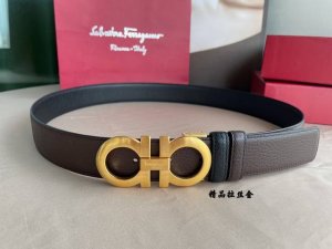 为什么男士都喜欢菲拉格慕？因为它低调奢华沉稳内敛的风格，更能承托男性的魅力。双马蹄扣的设计与8谐音“发”寓意很好的发财腰带。升级版品质奉送。3.5Cm 6524