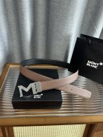 特P180 Montblanc 万宝龙男士皮带 宽度 3.5Cm宽 意大利进口小牛皮配以精品抛光五金扣 腰带细节完美 长度可自行裁剪 （支持专柜Nfc芯片感应验
