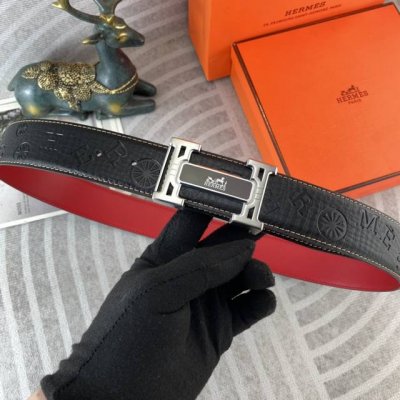 爱马仕 特种皮腰带系列 ，原厂五金精品不锈钢扣，手感柔软舒适 宽3.8Cm。