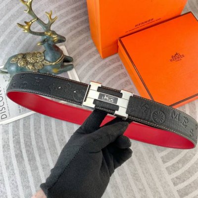 爱马仕 特种皮腰带系列 ，原厂五金精品不锈钢扣，手感柔软舒适 宽3.8Cm。