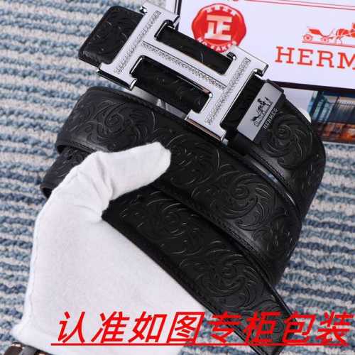 男士腰带：爱马仕 原单 男士皮带：百分百头层牛皮，保证真皮。24K纯钢扣双面可用专柜同等质量， 送人自用首选 包装： 请认准如图专柜包装，赠送打孔器，银联发票，