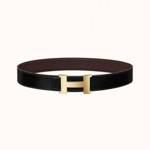 爱马仕顶级原单Togo皮 官网同步 Hermes-Royal Belt Buckle & Reversible Leather Strap双面进口皮双面可用 精