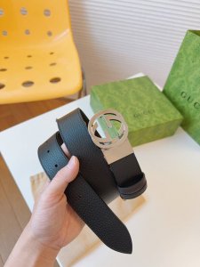 特 Gucci.古驰 全套包装 旋转扣 3.8Cm进口小牛皮压花, 专柜正品1:1完美复刻. 原版底皮, 采用热压印技术的Gucci Signature皮革精制