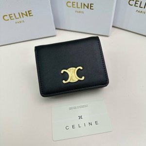 Celine 3510颜色 黑尺寸11*9*3Celine官网最新款！短式钱包非常炫美的一个系列，专柜同步，采用头层牛皮，精致时尚