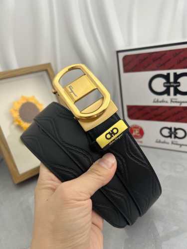 品名：菲拉格幕 自动带 材质：原单牛皮腰带 百分百头层牛皮腰带保证真皮，24K纯钢扣，专柜原单品质、做工精细，时尚大牌，送人自用首选 包装： 请认准如图专柜包装